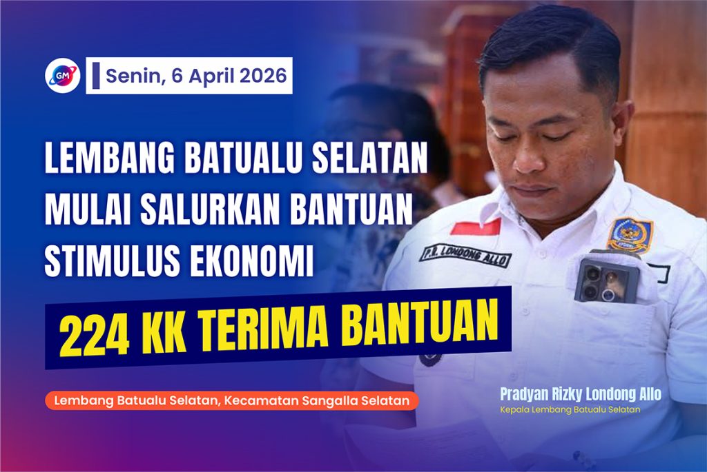 Lembang Batualu Selatan Mulai Salurkan Bantuan Stimulus Ekonomi untuk 224 KK