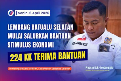 Lembang Batualu Selatan Mulai Salurkan Bantuan Stimulus Ekonomi untuk 224 KK